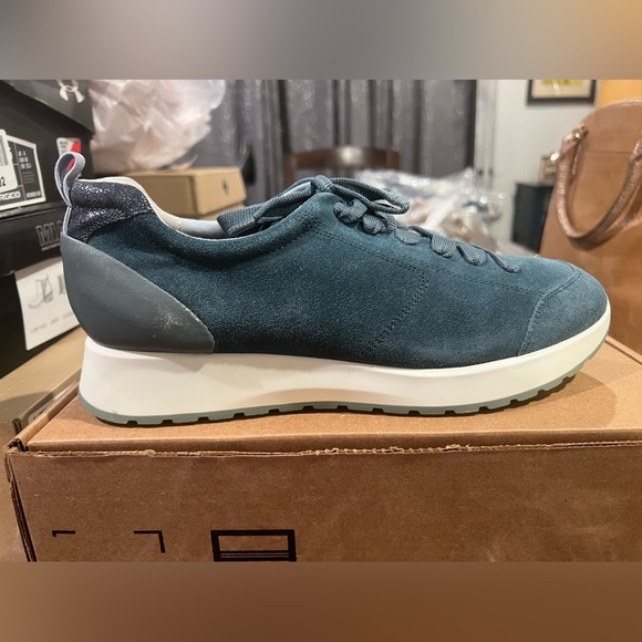 S55. Munro Womens Monique Blue Suede Leather Lace Up Sneakers Shoes 10.5N - Picture 4 of 9